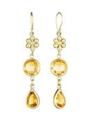 Image of Ginger Flower and Dandelion Earrings, 14K Yellow Gold