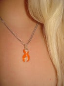 Image of Self Injury Awareness "orange ribbon" Necklace