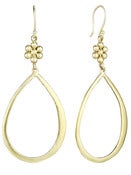 Image of LSJ Hoop Earrings with Ginger Flower, 14K Gold