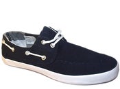 Image of Blue Denim Deck Shoes Boat Shoes w Check Detail