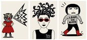 Image of *NEW* Set of 3 Female/Beast Stickers