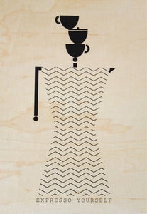 Image of Expresso Yourself Birch Wood Wall Art