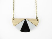 Image of Deco half circle necklace - grey