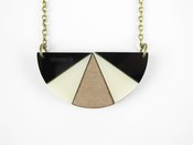 Image of Deco half circle necklace - ivory