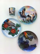 Image of set of 3 bird plates