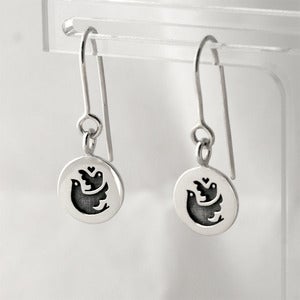 Image of Birds Token Earrings | Silver {35% OFF + FREE SHIPPING}