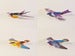 Image of Styrofoam Gliding Bird (Set of 4)