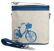 Image of So Young Mother Large Cooler Bag - Blue Bicycle