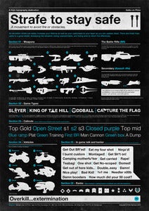 Image of Strafe to stay safe poster