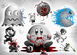 Image of 8 bit fatality Mashup Print Mono