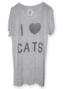 Image of I HEART CATS · ZKW-PSP11-004 · GREY HTR