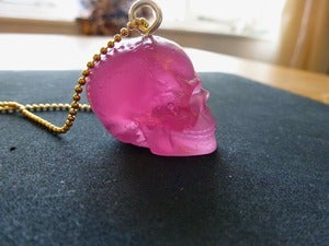 Image of Purple Fade Skull Necklace