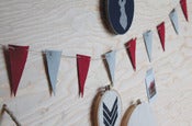 Image of DIY Wool Felt Bunting Kit- Red + Gray