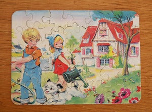 Image of PUZZLE VINTAGE ENFANTS JARDINANT REF.832
