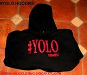 Image of  YOU ONLY LIVE ONCE HOODIES  BLACK /RED #YOLO HOODIES 