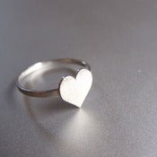 Image of Tiny Heart Ring - Handmade Silver Ring