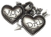 Image of Mom & Dad Tattoo Charm / Necklace