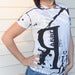 Image of Woman's T-shirt Cool Cyrillic Wear Urban Russian CCCP USSR White