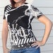 Image of Woman's T-shirt Cool Cyrillic Wear Urban Russian CCCP USSR Black