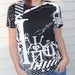 Image of Woman's T-shirt Cool Cyrillic Wear Urban Russian CCCP USSR Black