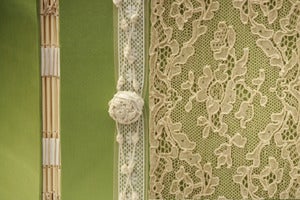 Image of Personalized Photo Album, green custom handmade wedding photo albums