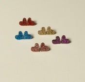 Image of Small Glitter Heart Ear Studs