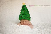 Image of Christmas Hat Newborn Handspun Crochet Pattern (pdf #79)