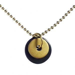 Image of Scherning Necklace Black and Gold