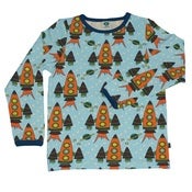 Image of blue rocket long sleeve t-shirt, by Småfolk