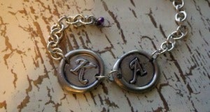Image of vintage initial bracelet