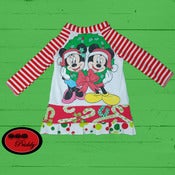 Image of Mickey & Minnie Mouse holiday dress - Size 6-12 Months