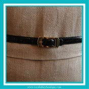 Image of Patent Leather Skinny Belt