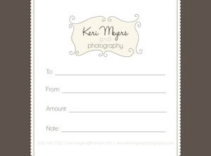 Image of Keri Meyers Photography GIFT CERTIFICATE