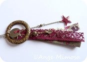 Image of Collier "comète" lie de vin