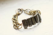 Image of Pyrite & Vintage Link Bracelet