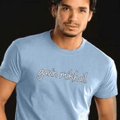 Image of Men's Script Tee<br>(Light Blue)