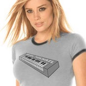 Image of Women's Keyboard Tee<br>(Silver/Charcoal)