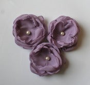 Image of Lavender Fabric Flower Trio