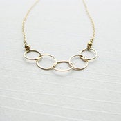 Image of CINQ - Circle Gold Fill Minimalist Chain Necklace