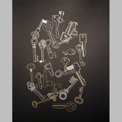Image of Vintage Keys - Black & Gold