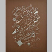 Image of Vintage Keys - Brown & Gold