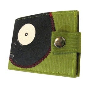 Image of Record ) Green w/ Snap) Bifold Wallet