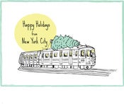 Image of Subway Christmas Tree Letterpress card