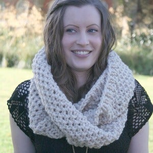 Image of Chunky cowl snood double wrap 