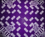 Image of Purple Purple Hash Hash Bandanna (White Print)