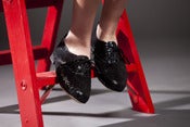 Image of BLACK GLITTER OXFORDS