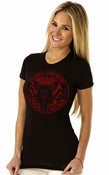 Image of Black Victory - "Blood Suckin" GIRLY T RED 