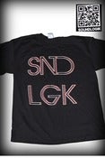 Image of 'SND LGK' Red/White Logo on Black T-Shirt