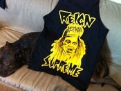 Image of "PLAY LOUD" black tank with gold ink (S-XL)