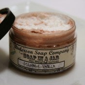 Image of Steamed Vanilla (4 oz. jar) Soap In A Jar (Fluffy Whipp) (Vegan)